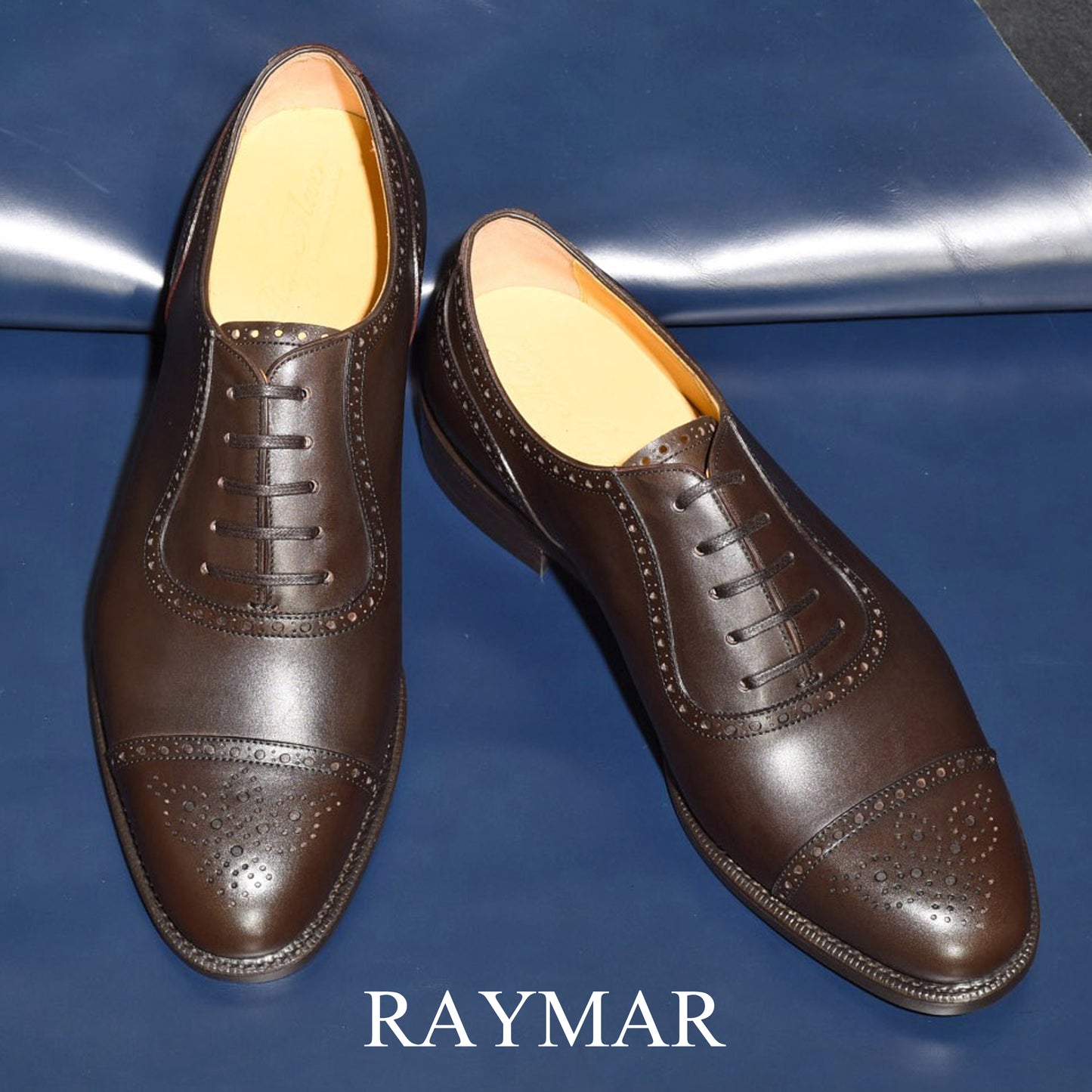 Howard アデレード セミブローグ ダークブラウン RAYMAR グッドイヤーウェルト ビジネスシューズ 革靴 24.0cm‾27.0cm レイマー 内羽根 ラバーソール 濃茶 紳士靴