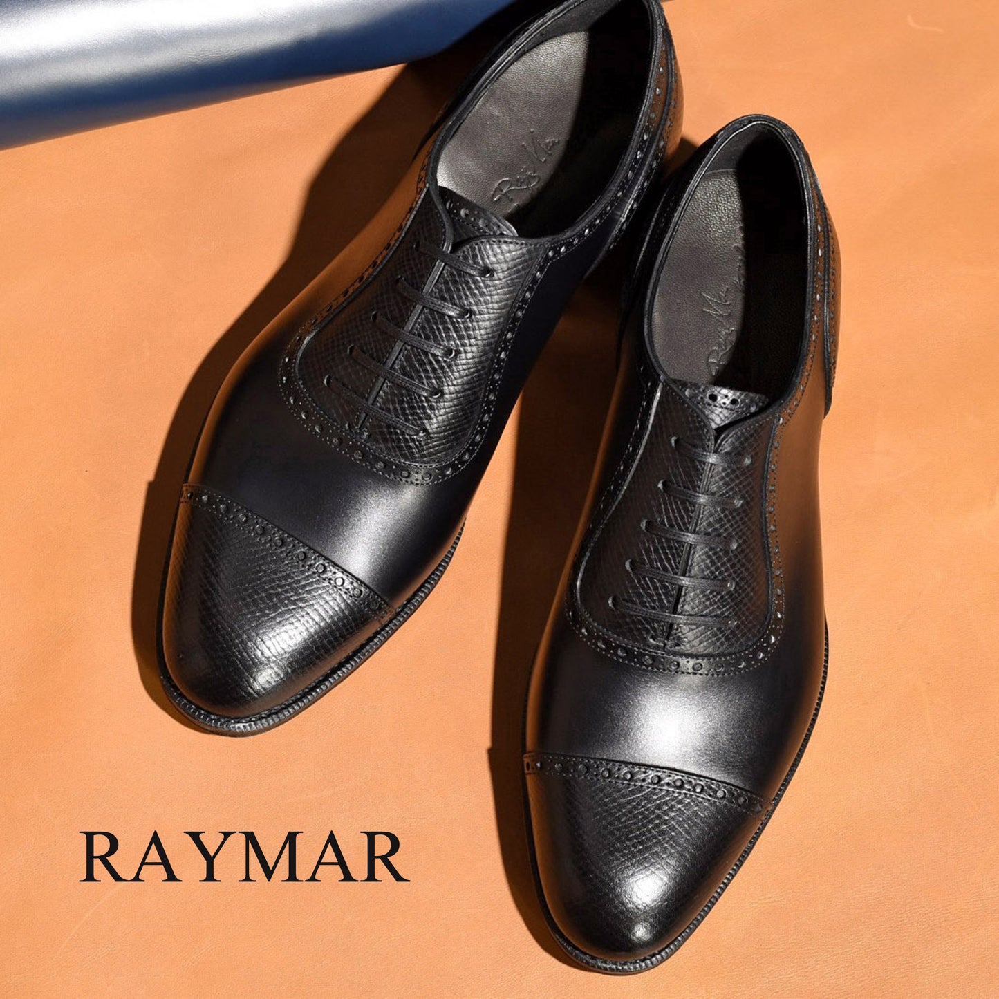 Felix ビジネスシューズ 革靴 RAYMAR コンビネーションアデレード ブラック ワインハイマー & ホーウィンハッチグレイン ハンドソーンウェルト 九分仕立て 23.5cm‾29.0cm レイマー ボックスカーフ 内羽根 革底 レザーソール