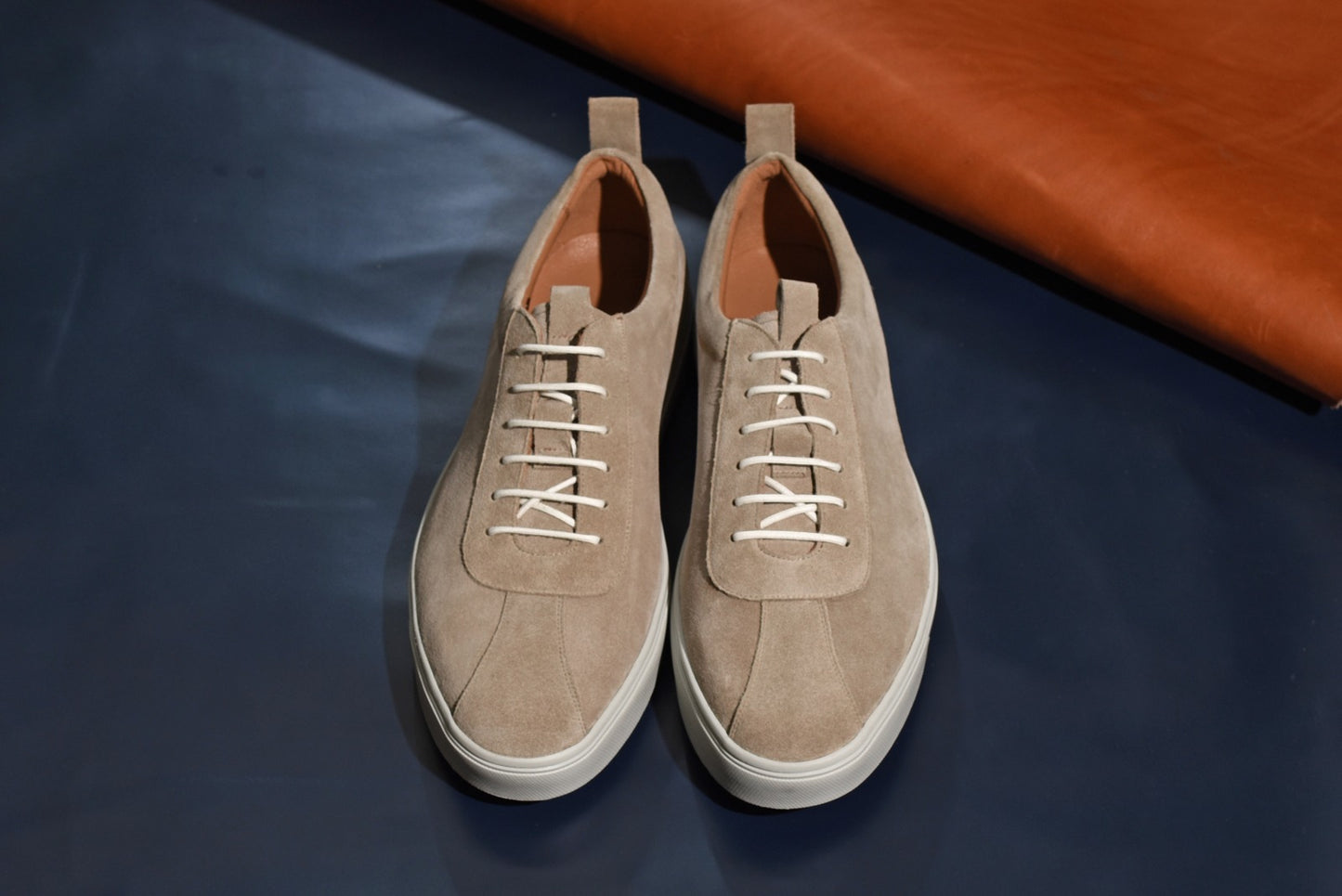 RAYMAR レースアップ ドレス スニーカー Thomas ベージュ 牛革 スエード コンビ 24.0cm ~ 27.0cm レイマー ラバーソール Vibram