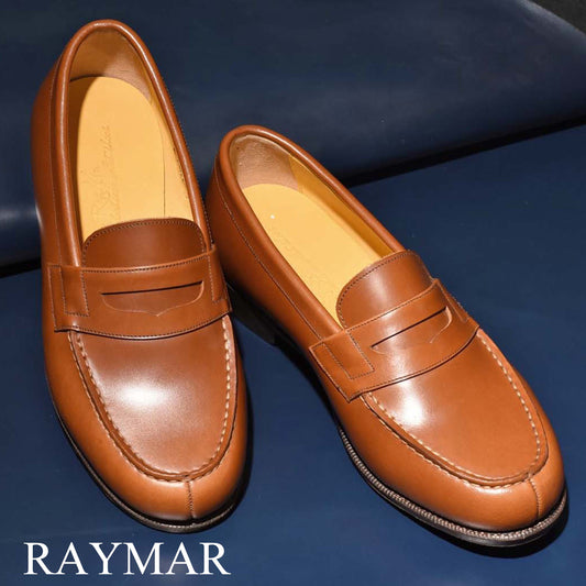コインローファー ブラウン Atlas RAYMAR グッドイヤーウェルト ビジネス カジュアル シューズ 革靴 24.0cm‾27.0cm レイマー ローファー ビジカジ