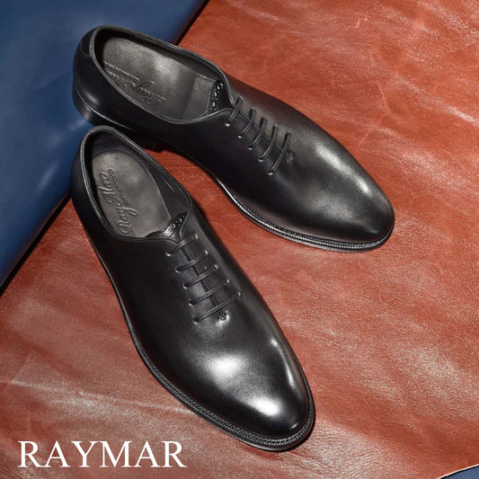 ホールカット ブラック Travis RAYMAR グッドイヤーウェルト ビジネスシューズ 革靴 23.5cm‾28.0cm レイマー  内羽根 ラバーソール 黒 紳士靴