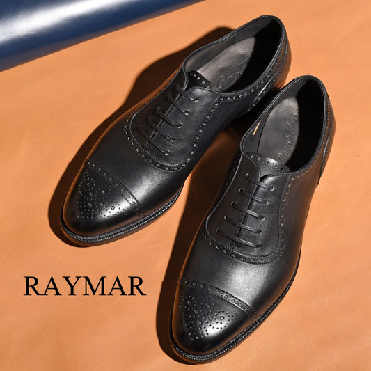 Howard アデレード セミブローグ ブラック  RAYMAR グッドイヤーウェルト ビジネスシューズ 革靴 24.0cm‾27.0cm レイマー 内羽根 ラバーソール 黒 紳士靴