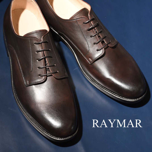 プレーントゥ ダービー ダークブラウン PBDT-65 RAYMAR グッドイヤーウェルト ビジネスシューズ 革靴 23.5cm‾28.0cm レイマー  外羽根 ラバーソール